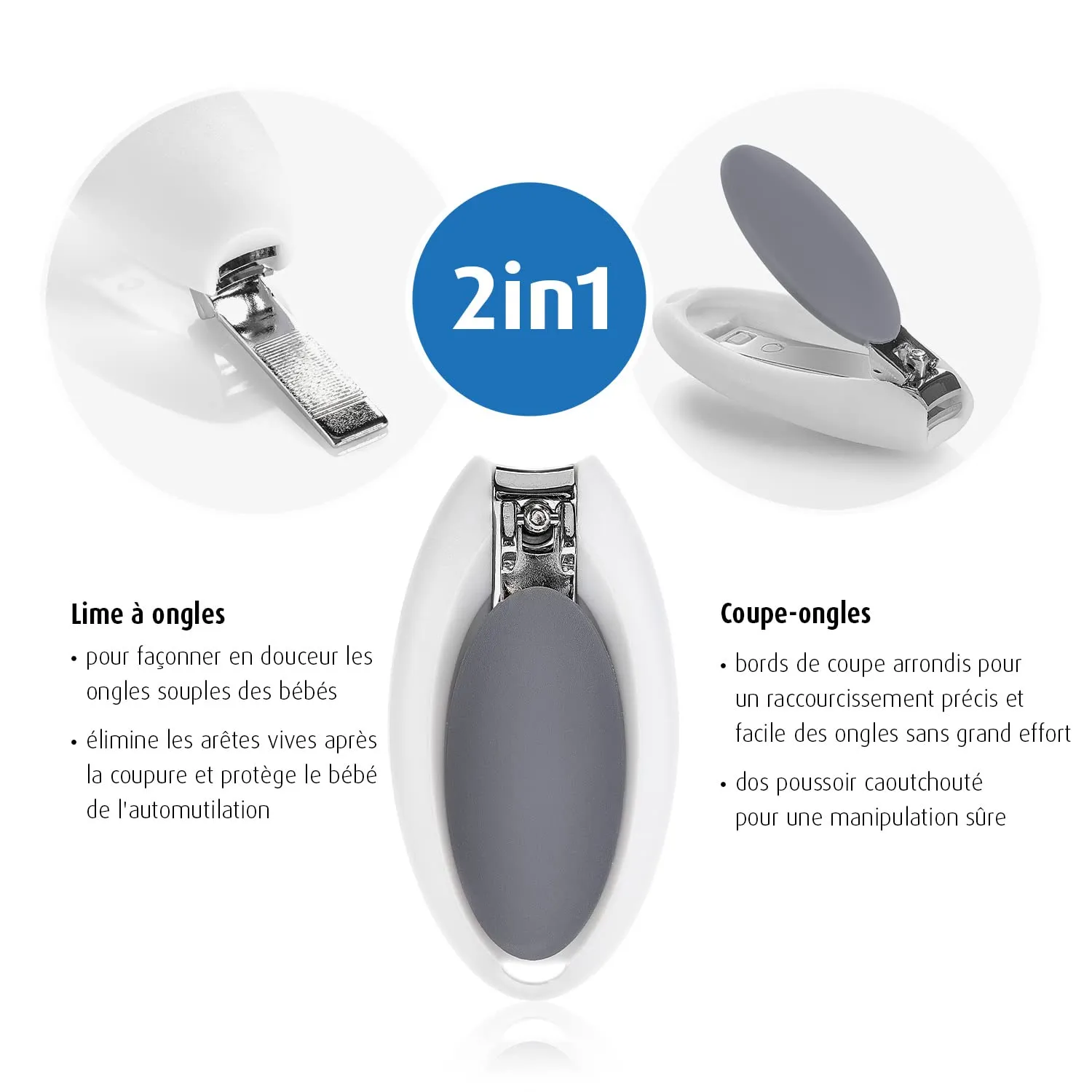 reer BabyCare Nagelpflege-Set Schere Knipser weiß