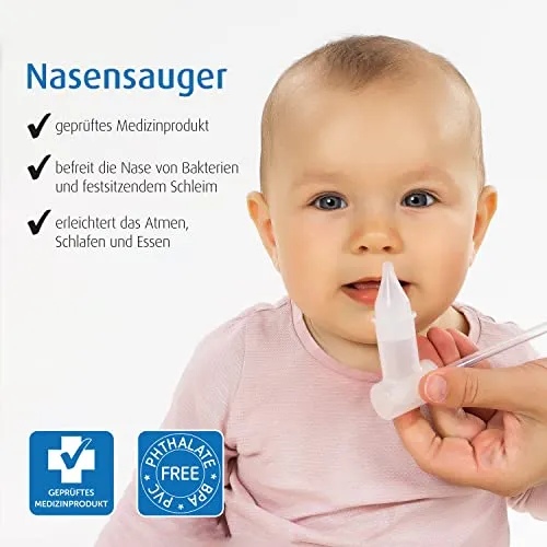 Reer Nasensauger Baby Mundsauger mit 4 Filtern und Box