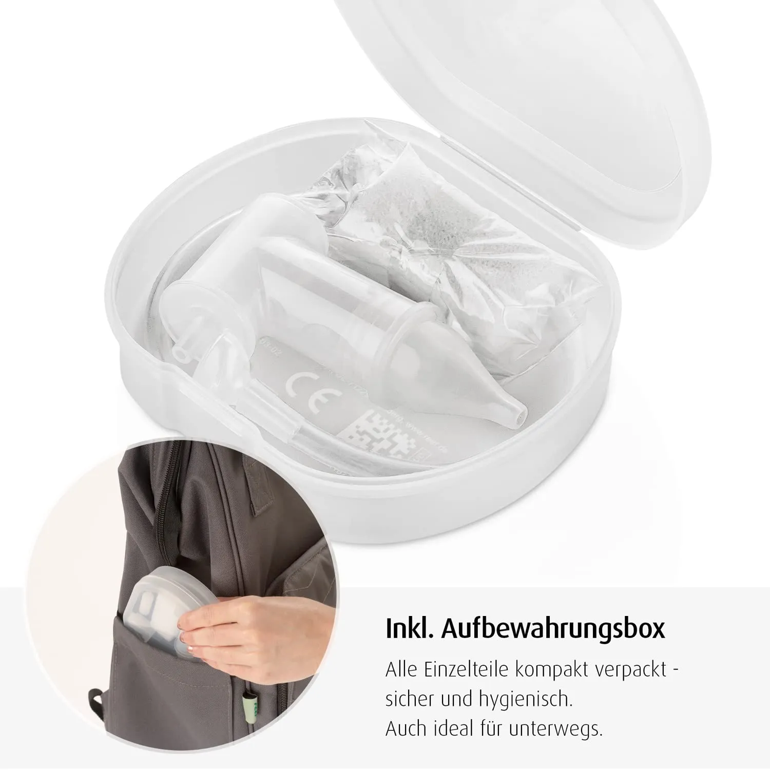 Reer Nasensauger Baby Mundsauger mit 4 Filtern und Box