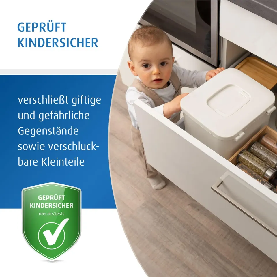 Reer SafeContainer Aufbewahrungsbox kindersicher weiß 23 cm