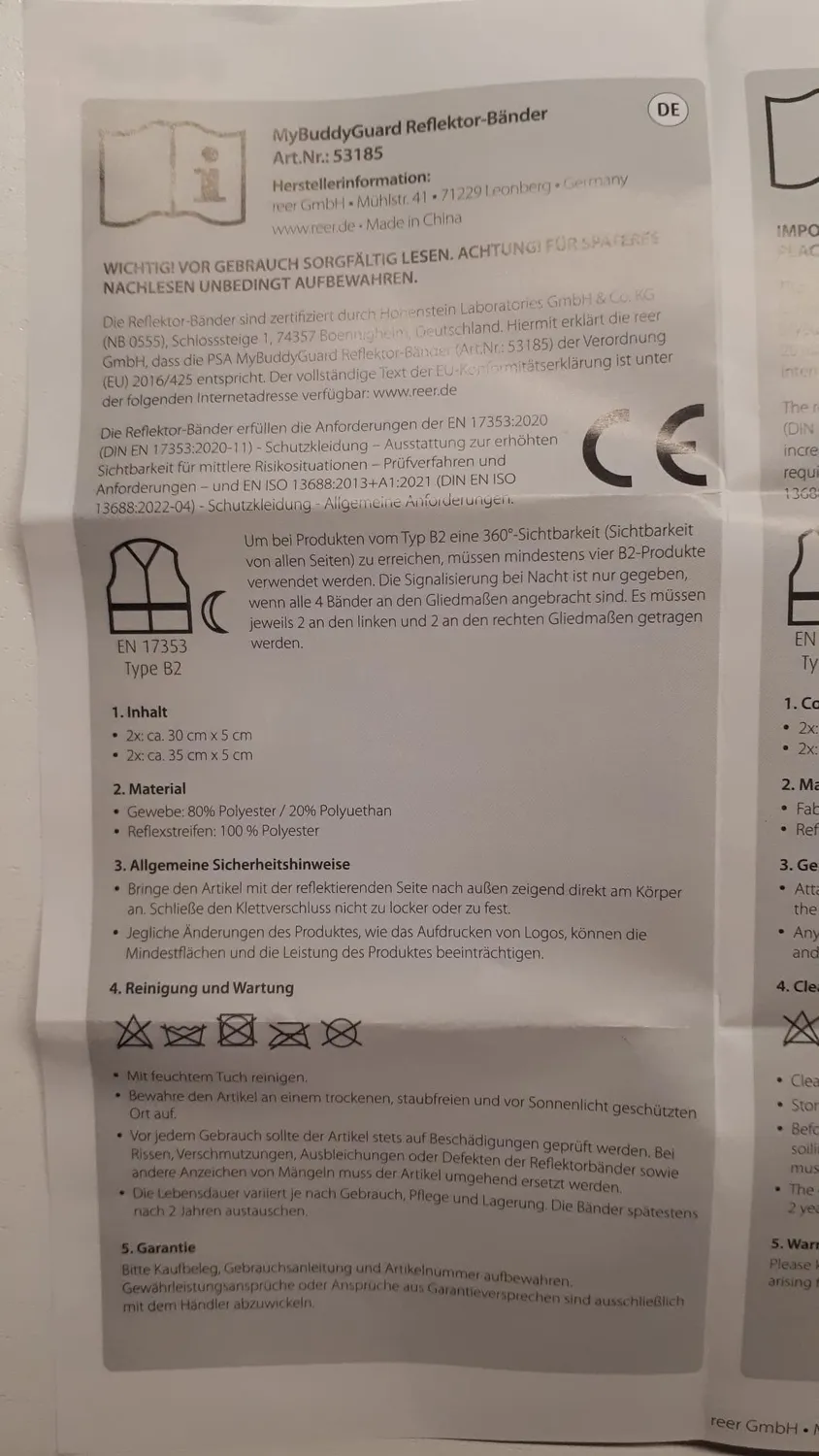 reer MyBuddyGuard Reflektor-Band 4 Stück
