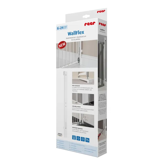 Reer WallFlex Abstandhalter Fußleiste Türgitter Weiß Holz
