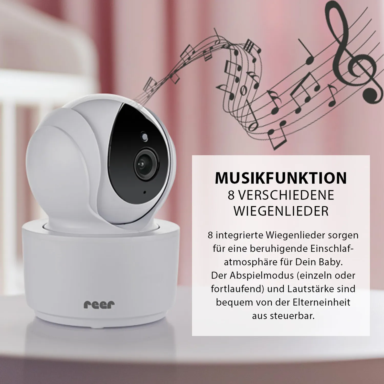 Reer BabyCam XL Move Babyphone Hauptgerät weiß