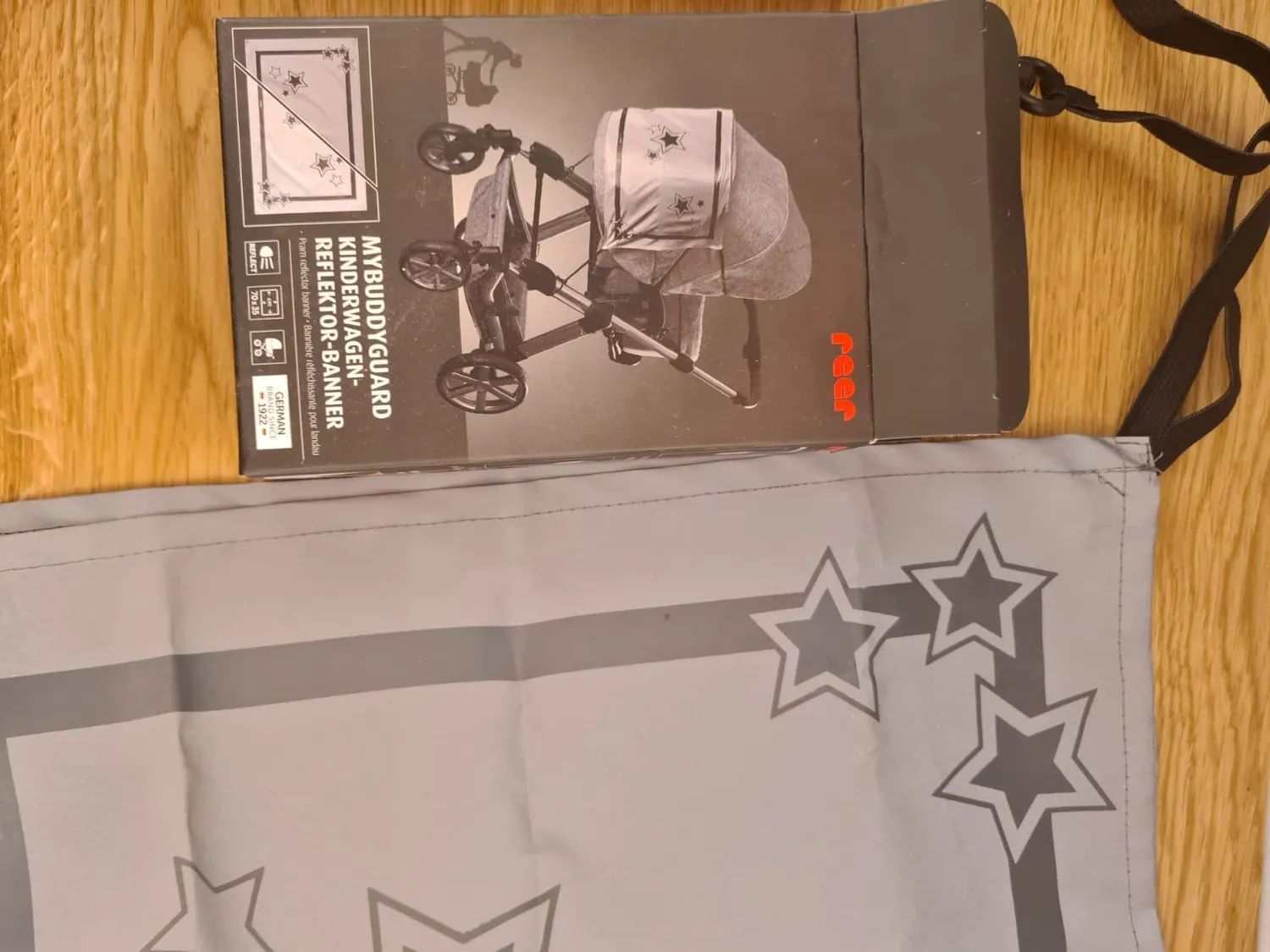 Reer MyBuddyGuard Kinderwagen Reflektor-Banner grau