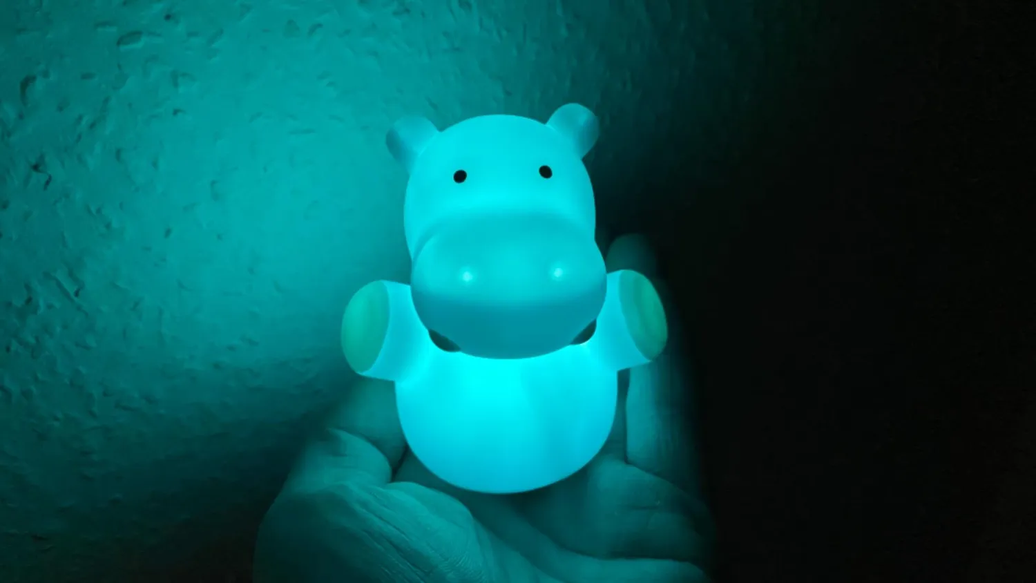 Reer lumilu Mini Zoo Hippo Nachtlicht Nilpferd blau LED