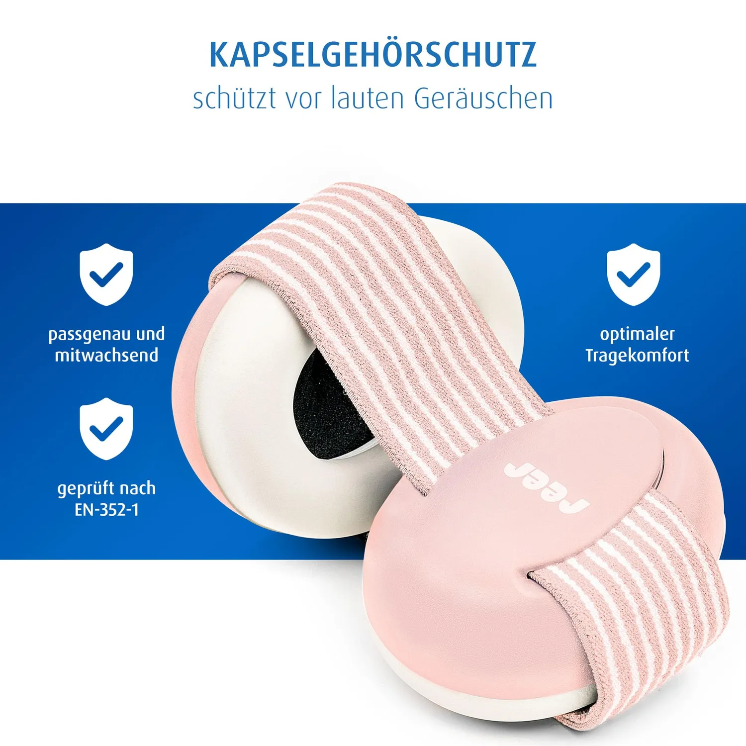 Reer SilentGuard Baby Gehörschutz rosa SNR 25