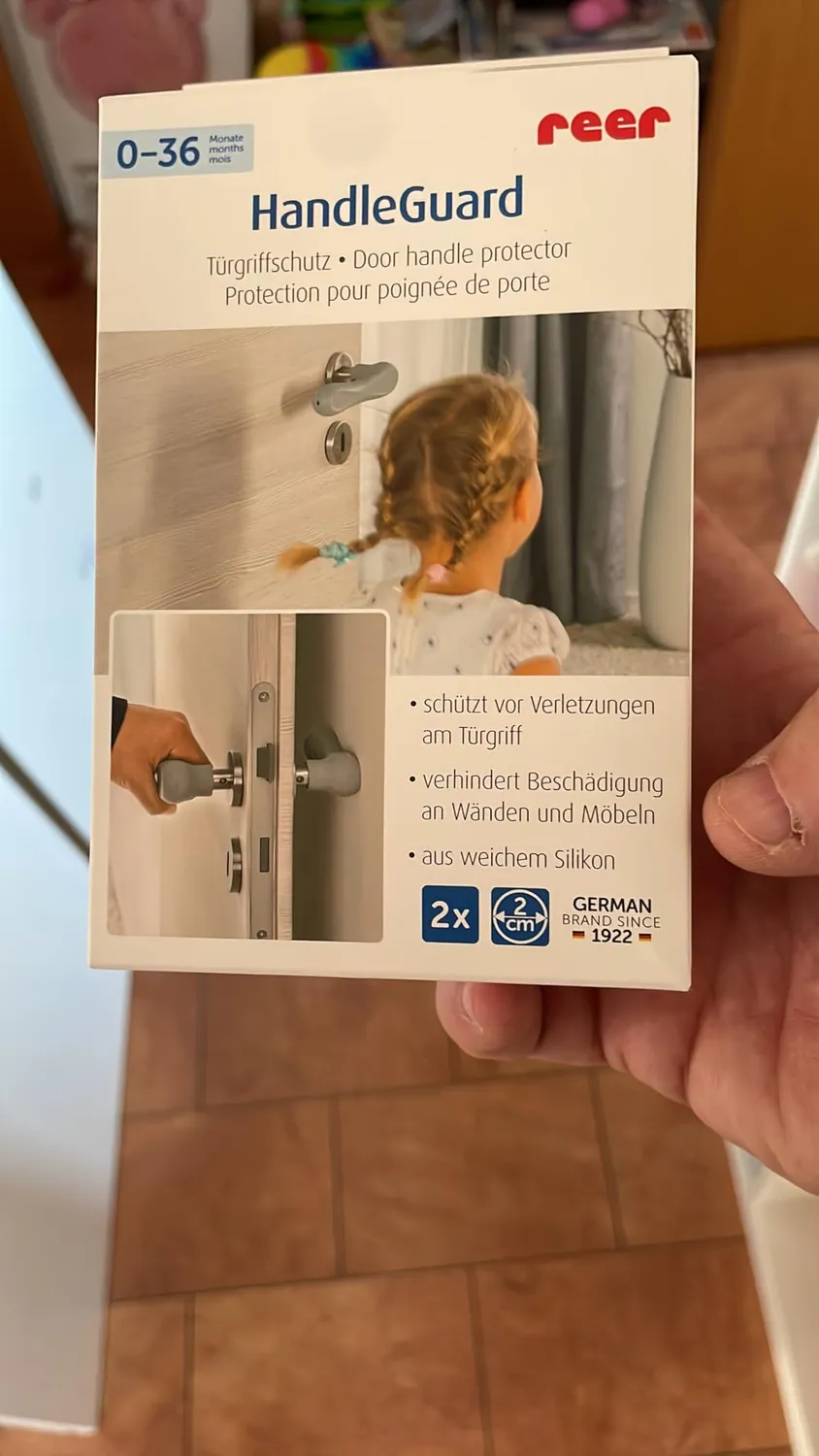 reer HandleGuard Türgriffschutz 4 Stück Silikon Grau
