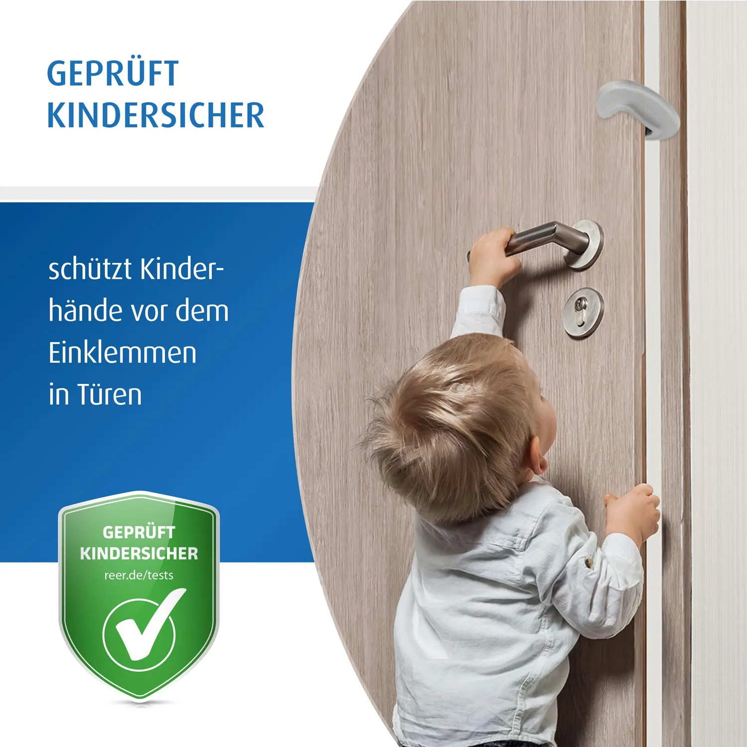 Reer Finger-Klemm-Schutz Türstopper transparent 30-45 mm