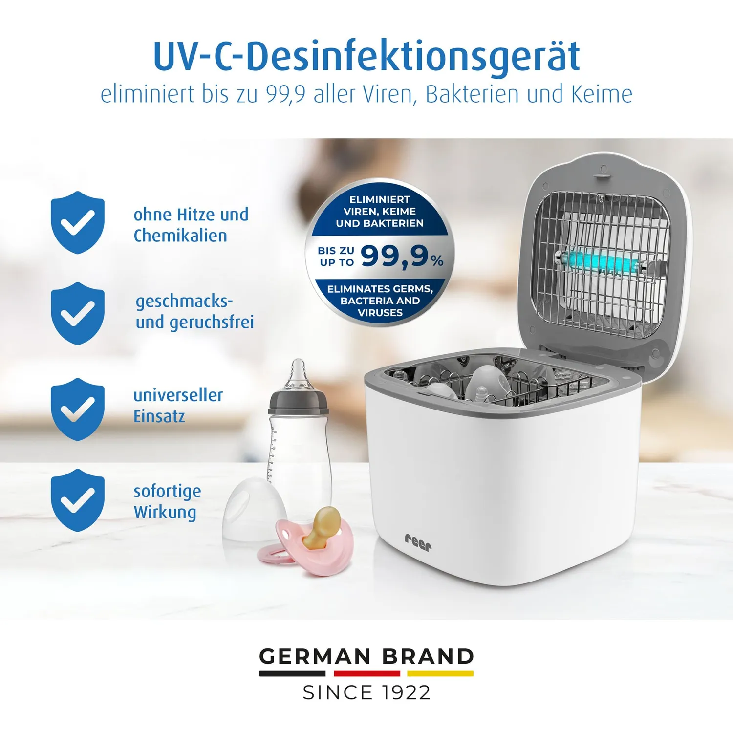 reer UV-C Desinfektionsgerät Sterilisator mit Trockner