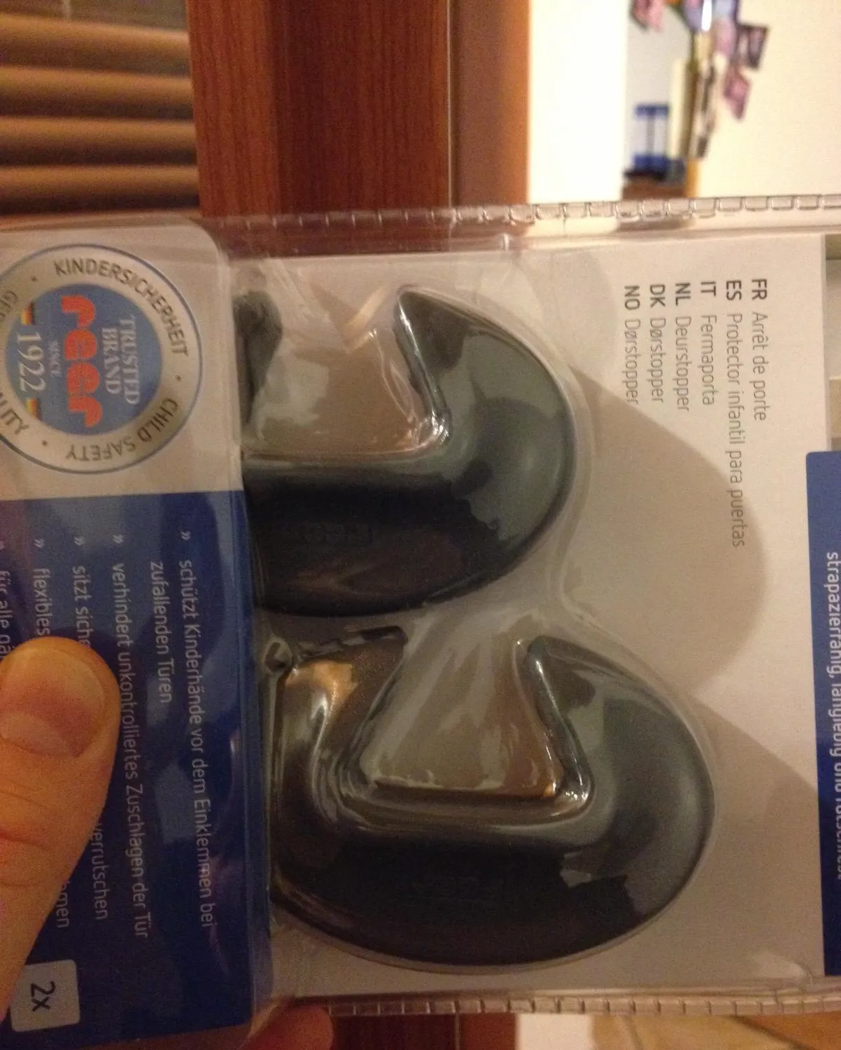 Reer Finger-Klemm-Schutz Türstopper transparent 30-45 mm