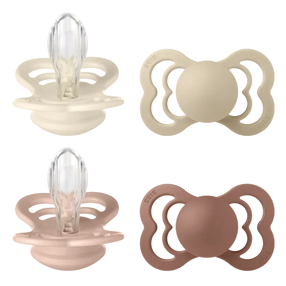 BIBS Supreme Schnuller 4er Ivory Vanilla Blush Woodchuck
