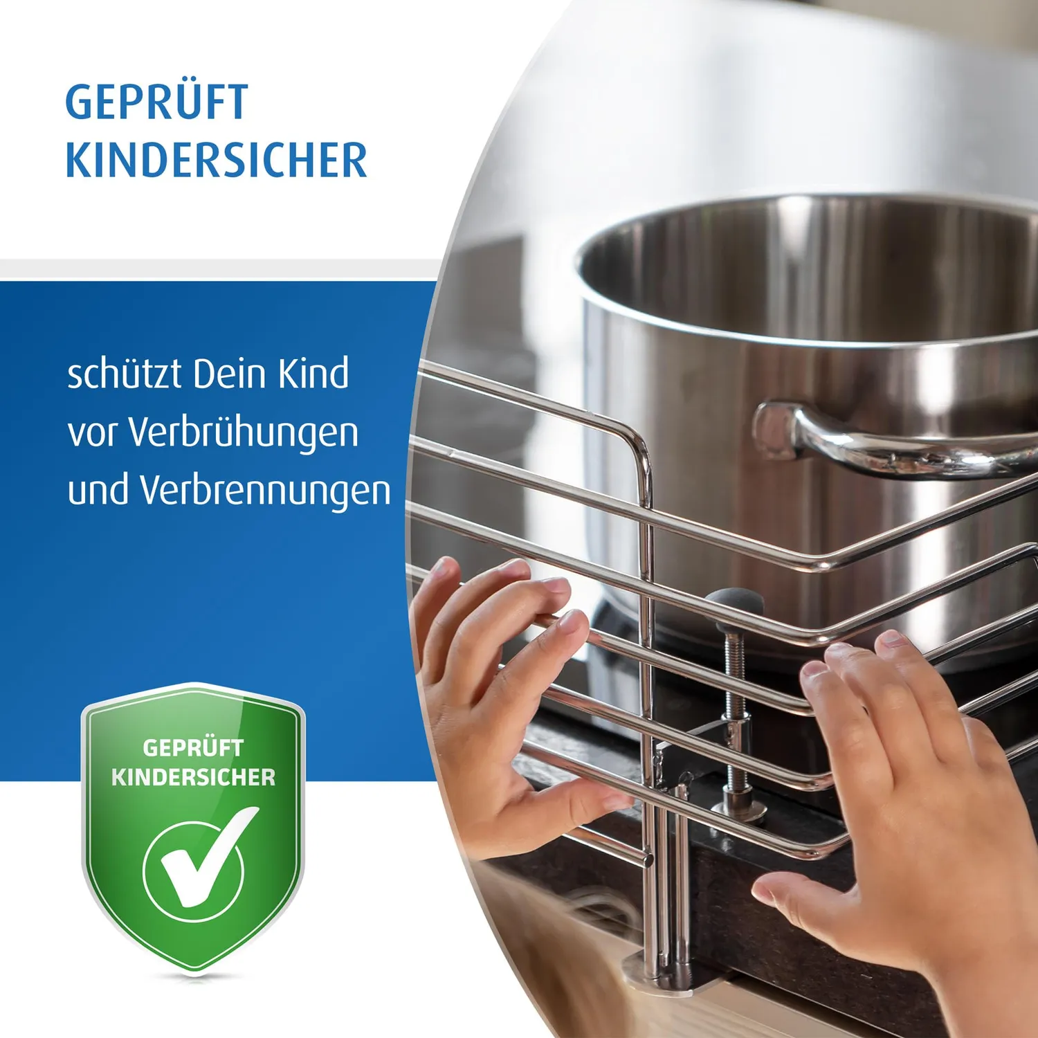 Reer Classic Herdschutzgitter Edelstahl 65 cm spülmaschinenfest