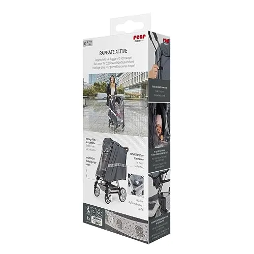 Reer DesignLine RainSafe Activ Regenschutz Buggy Reflektierend
