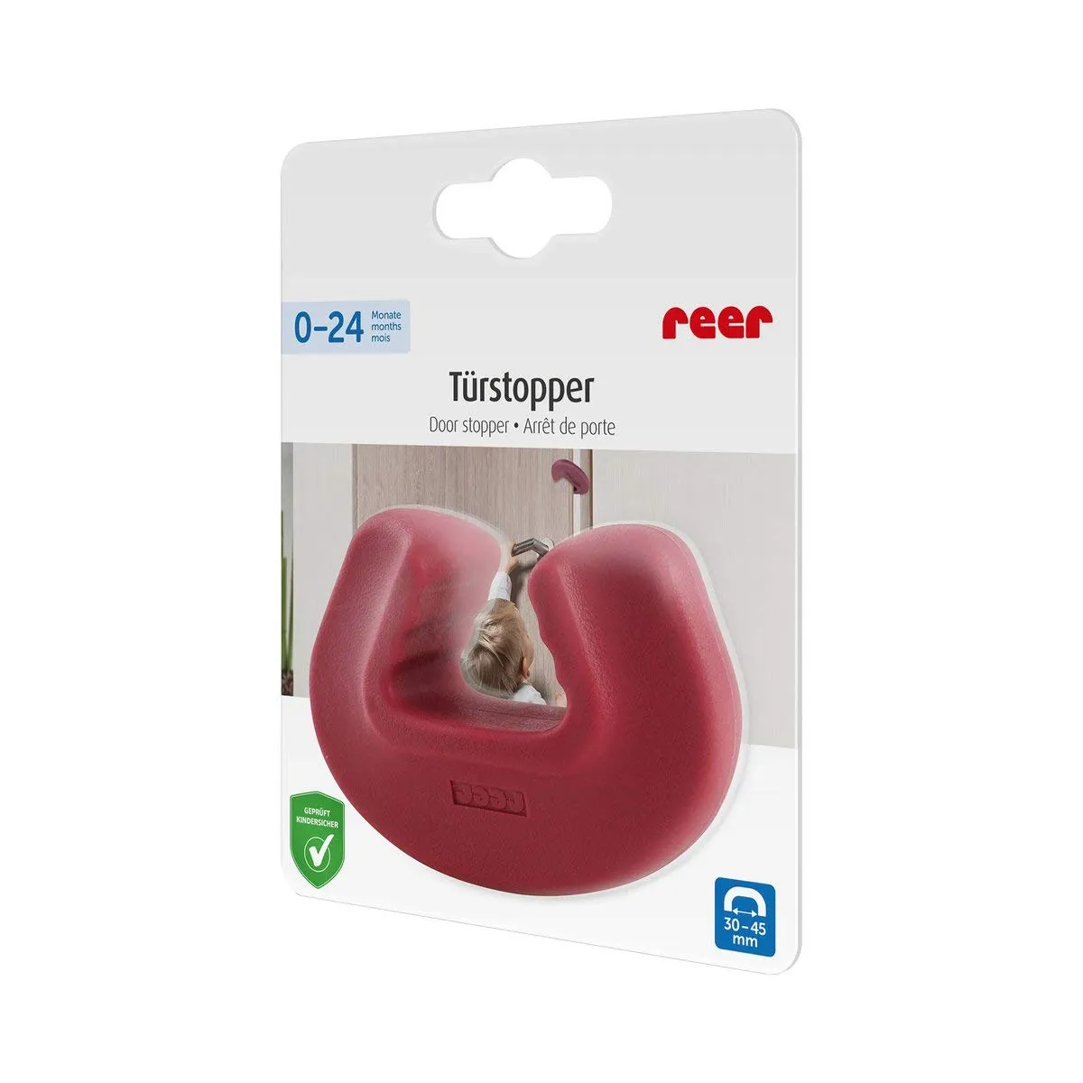 reer Finger-Klemm-Schutz Tür-Stopper Beerenrot 30-45 mm