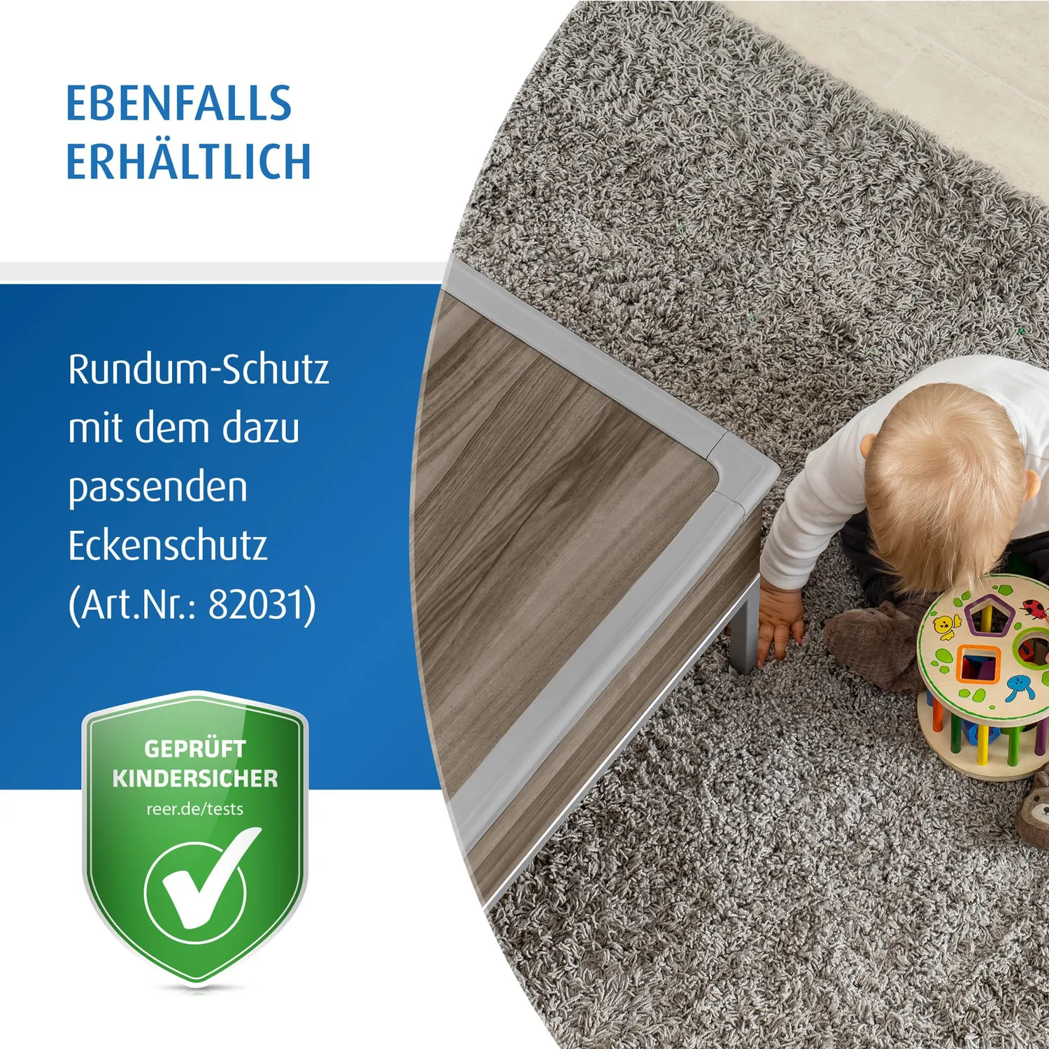 reer Kantenschutz Soft 2x1m Schaumstoff grau