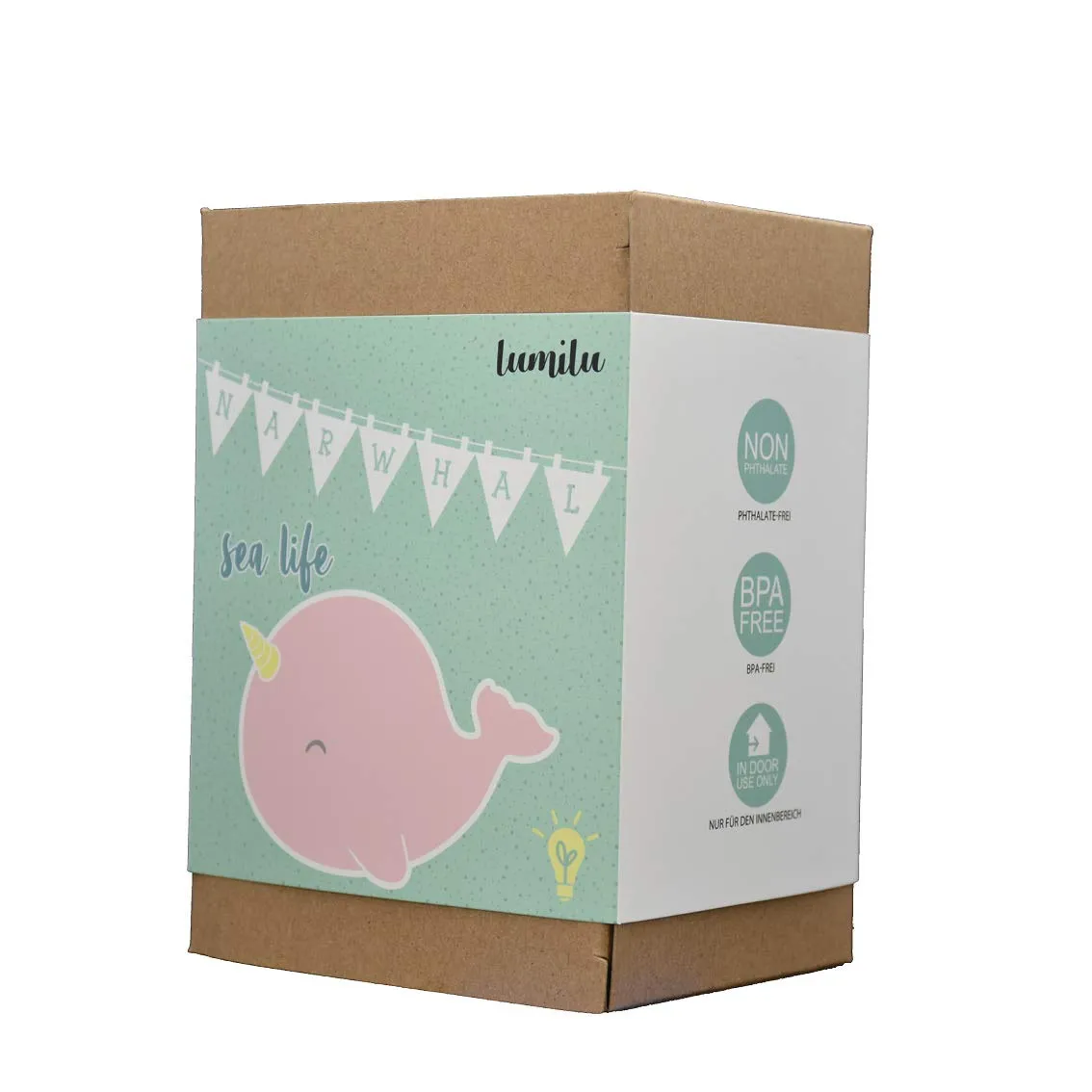 Reer Lumilu Sea Life Nachtlicht Narwal Rosa mit Timer LED