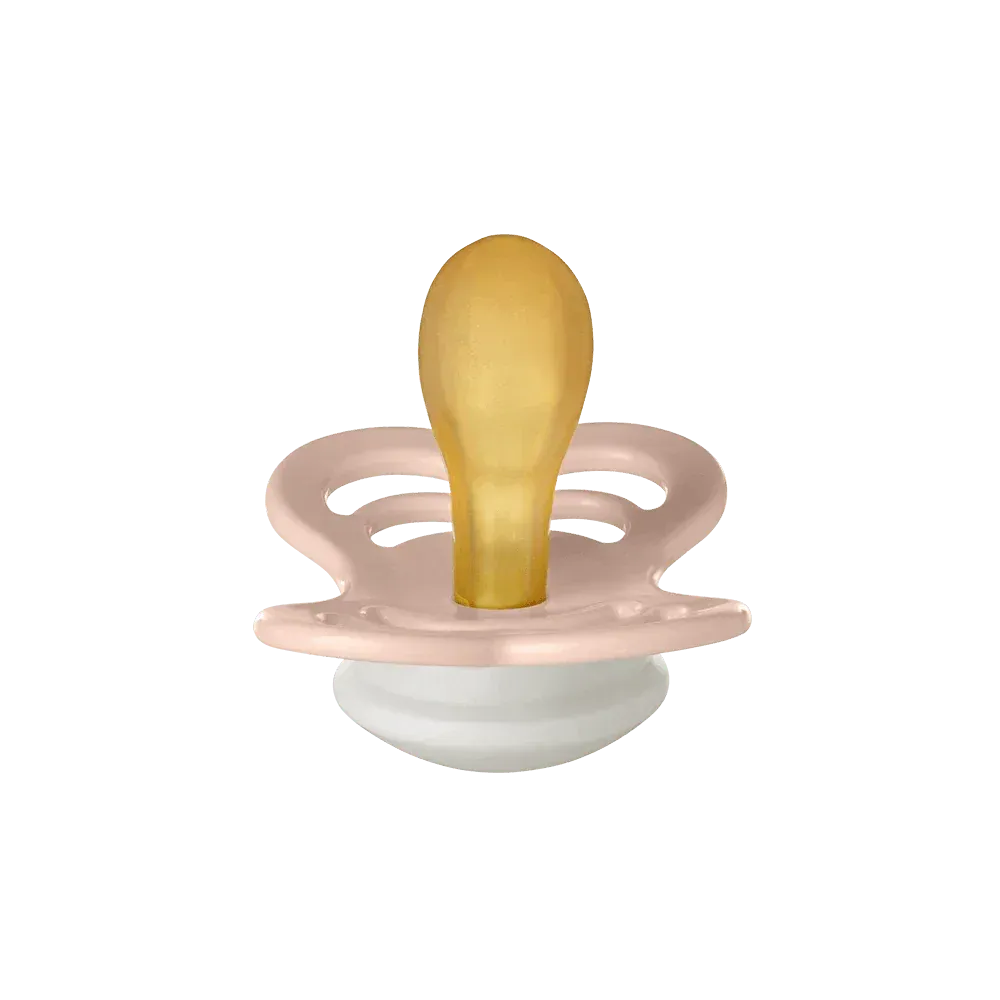BIBS Supreme GLOW Schnuller 2er-Pack Blush/Vanilla nachtleuchtend
