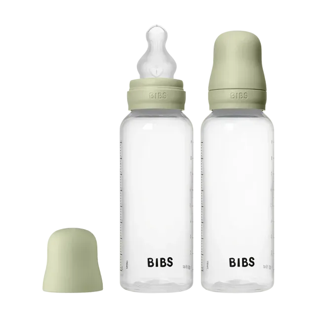 Bibs PP Babyflasche 270ml 2er Sage Silikon mittlerer Fluss