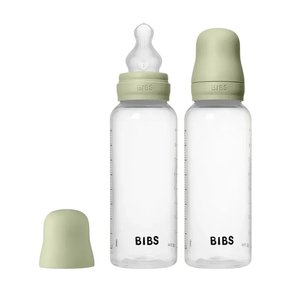Bibs PP Babyflasche 270ml 2er Sage Silikon mittlerer Fluss