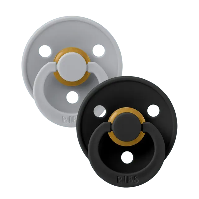 BIBS Colour Schnuller 2er-Pack Cloud Black Latex