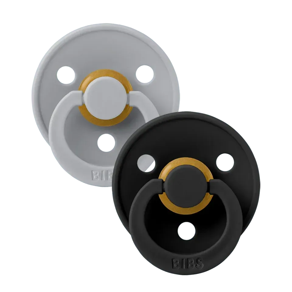 BIBS Colour Schnuller 2er-Pack Cloud Black Latex