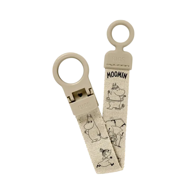 BIBS x Moomin Schnullerclip Loop Vanilla