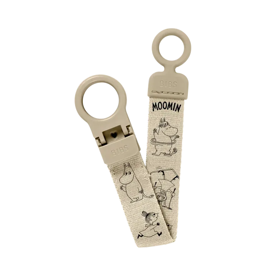BIBS x Moomin Schnullerclip Loop Vanilla