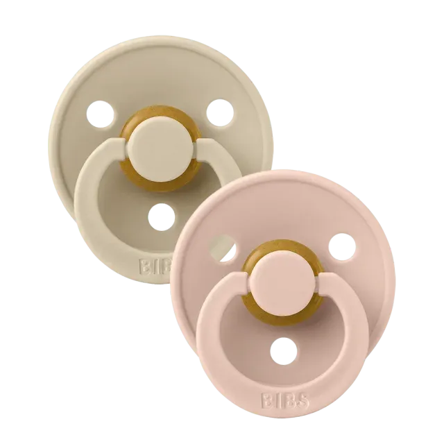 BIBS Colour Schnuller 2er-Pack Vanilla/Blush Latex