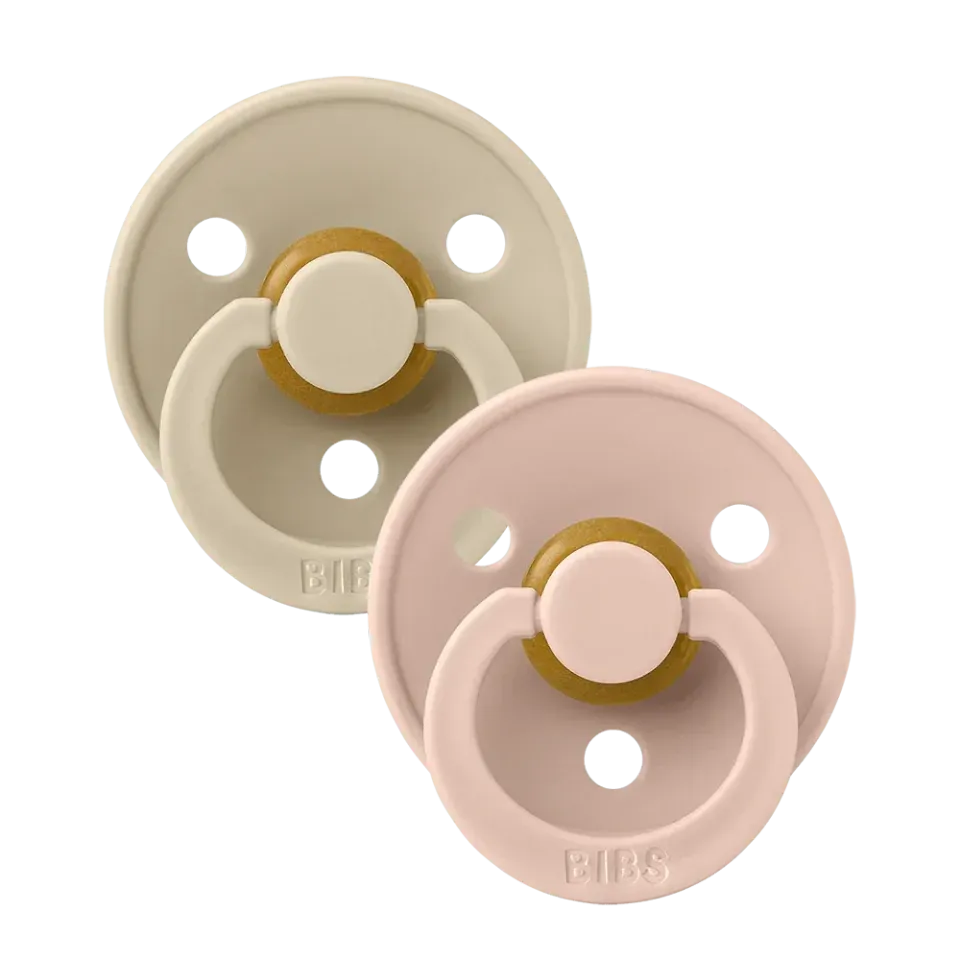 BIBS Colour Schnuller 2er-Pack Vanilla/Blush Latex