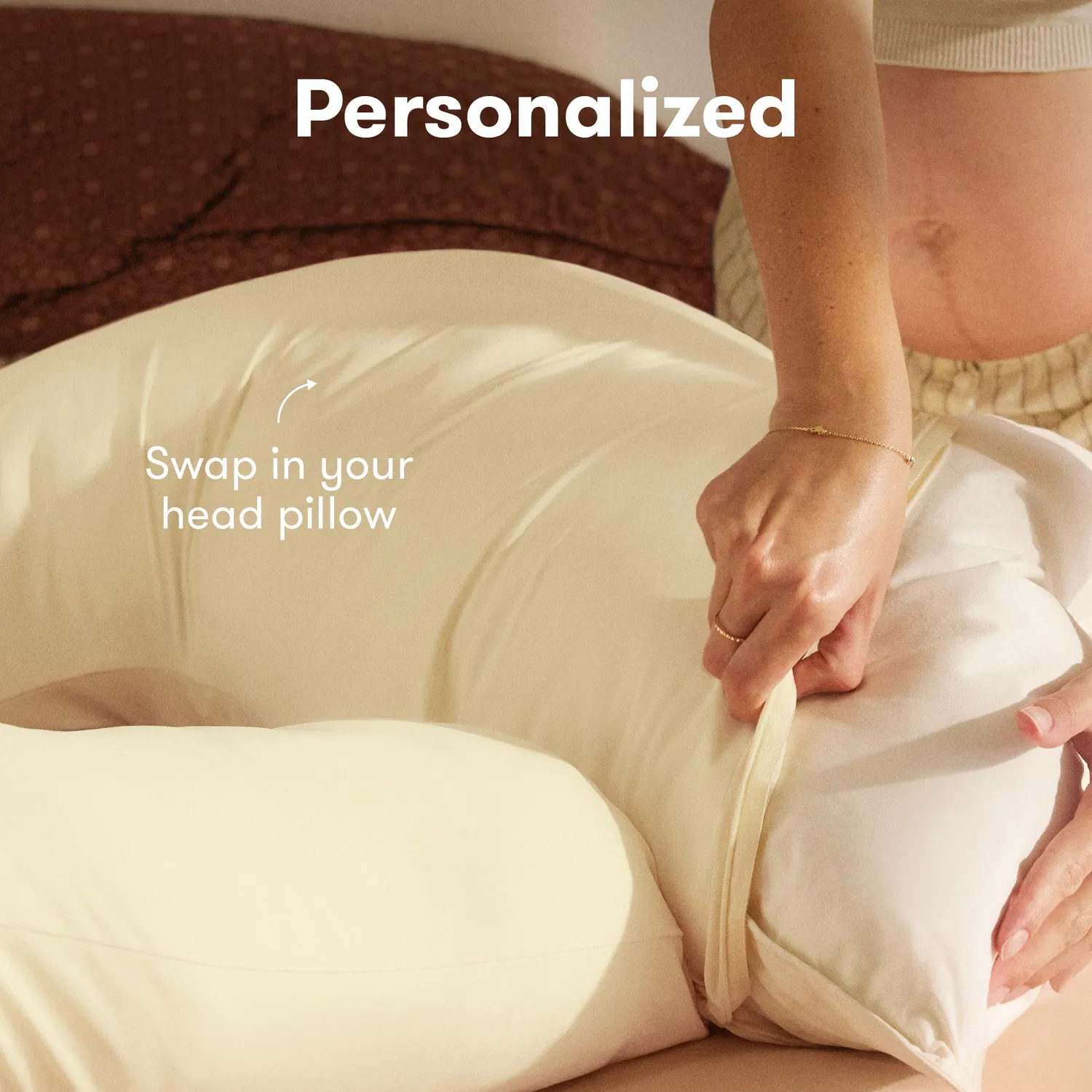 Frida Mom Full Body Support Schwangerschaftskissen U-Form atmungsaktiv