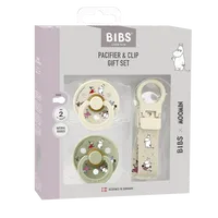 BIBS Colour Schnuller und Clip Geschenkset Ivory 2-teilig