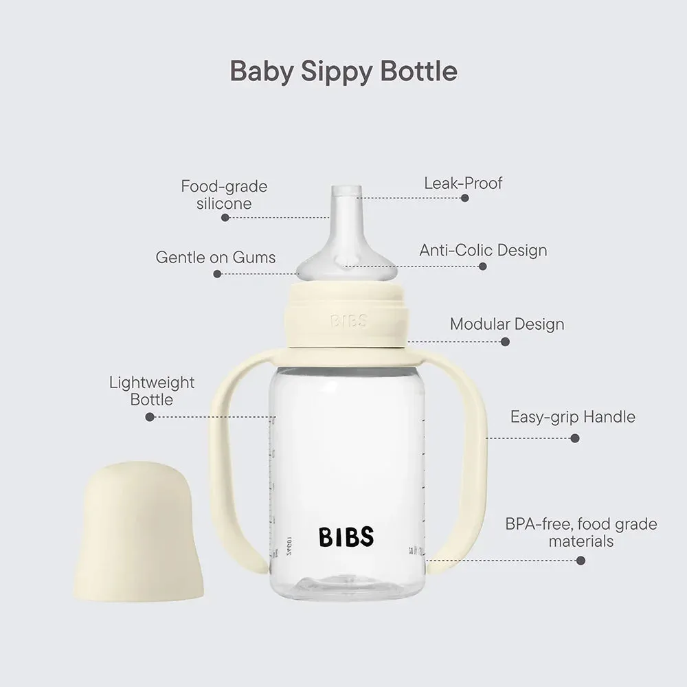 BIBS Babyflasche Trinkflasche 150 ml Sage Silikon-Sauger