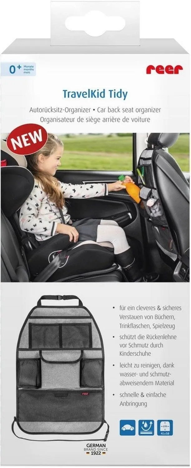 reer TravelKid Tidy Rücksitz-Organizer grau 41x58 cm