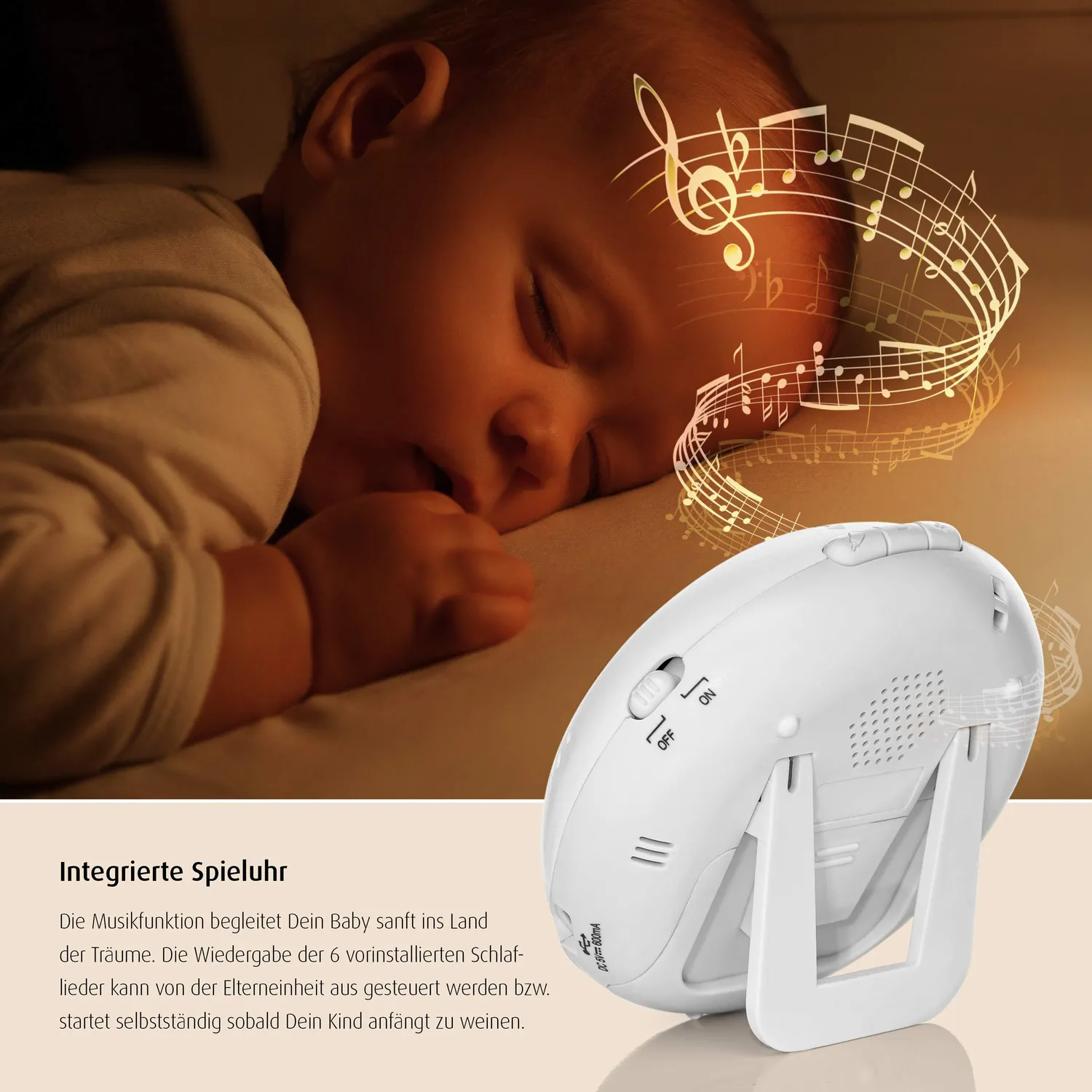 Reer 50080 Projektor Babyphone Weiß mit Sternenhimmel