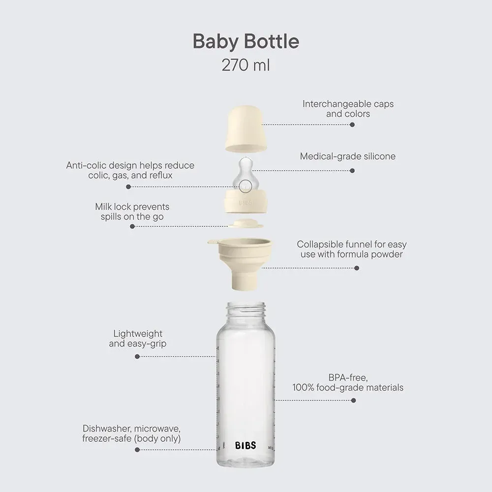 BIBS Baby Bottle 270ml Babyflasche Blush Anti-Kolik
