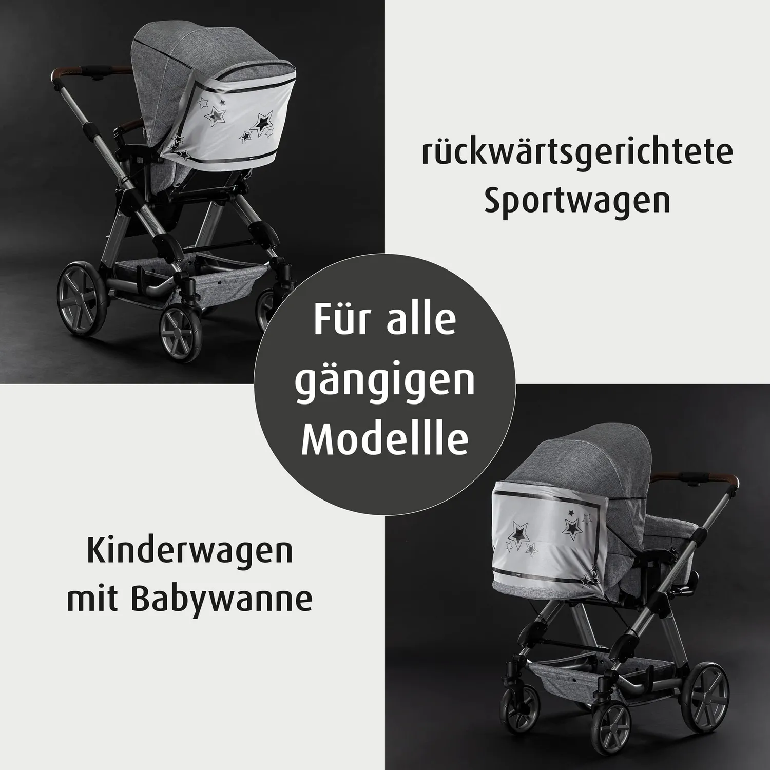 Reer MyBuddyGuard Kinderwagen Reflektor-Banner grau