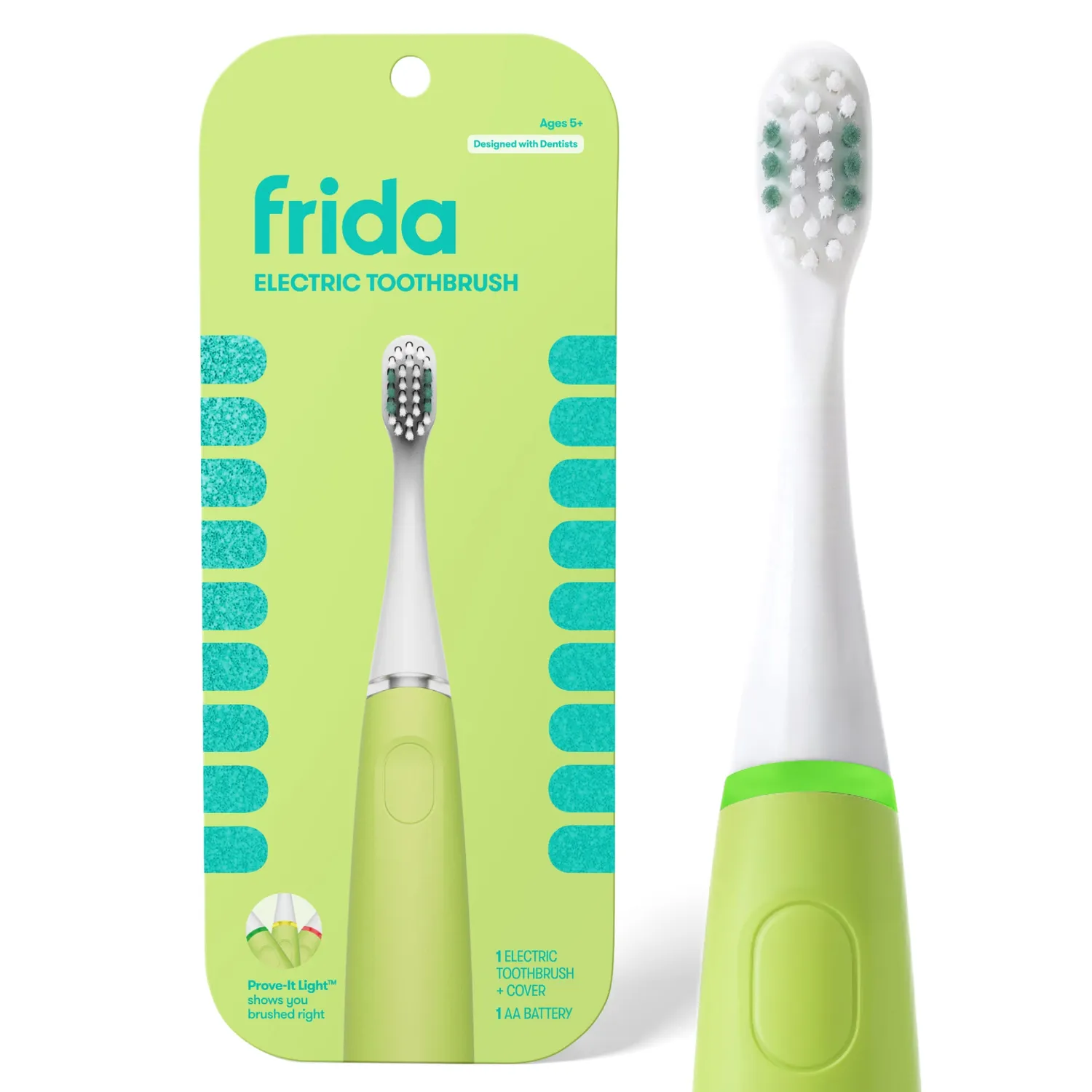 Frida Kids elektrische Kinderzahnbürste Citrus Grün sanft