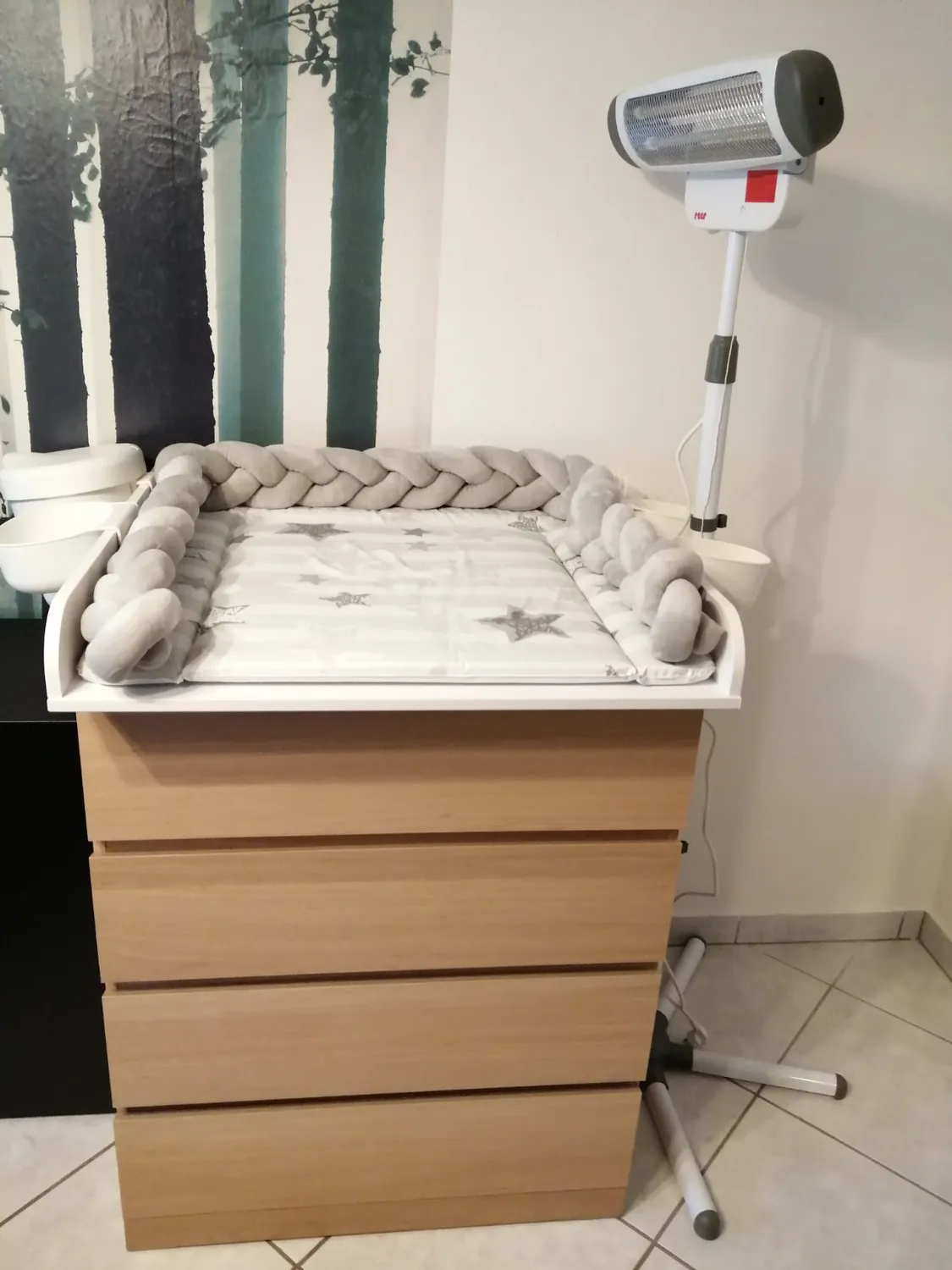 Reer FeelWell Wickeltischstrahler 2in1 weiß Stand/Wand