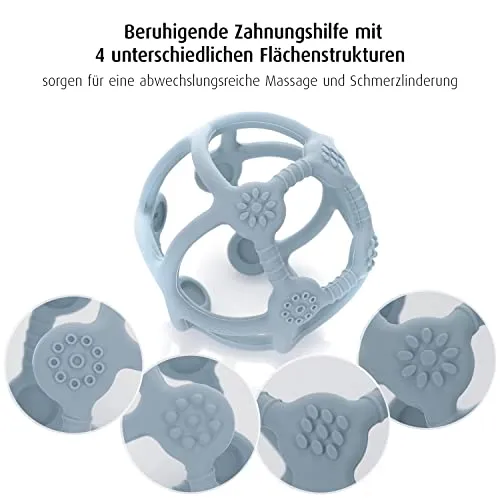 Reer Bite&Play Beiß- und Greifball blau Silikon