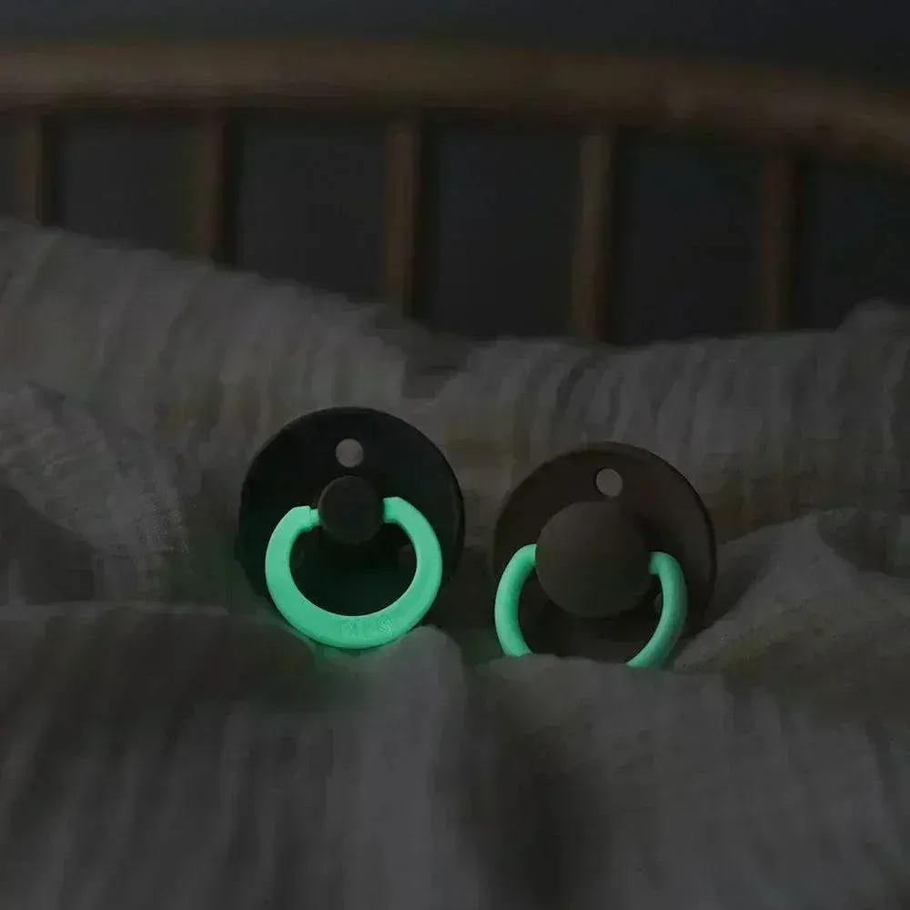 BIBS Colour Glow Schnuller Schwarz Nacht