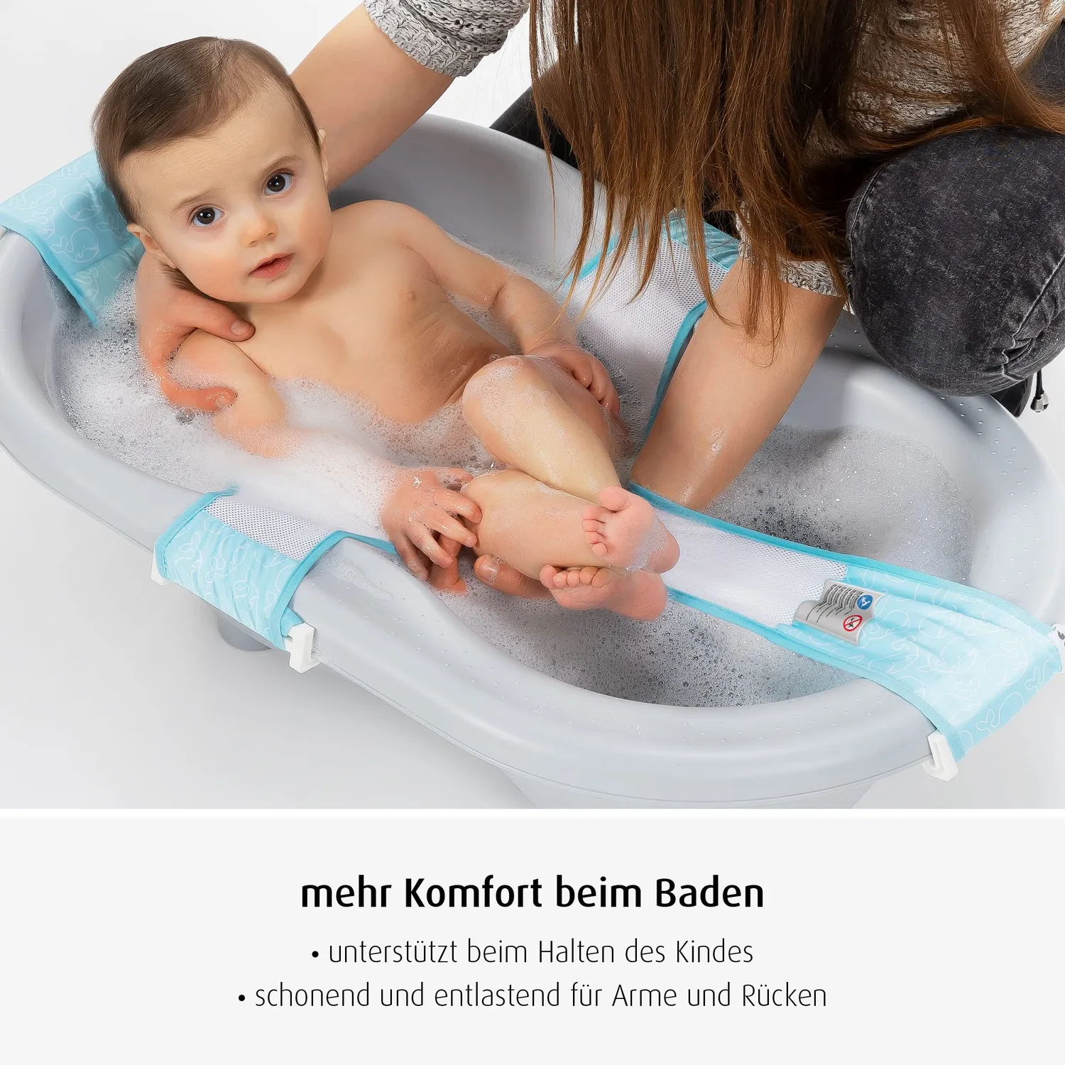 Reer MyHappyBath Sling Badewannen-Netz Blau 100x64 cm