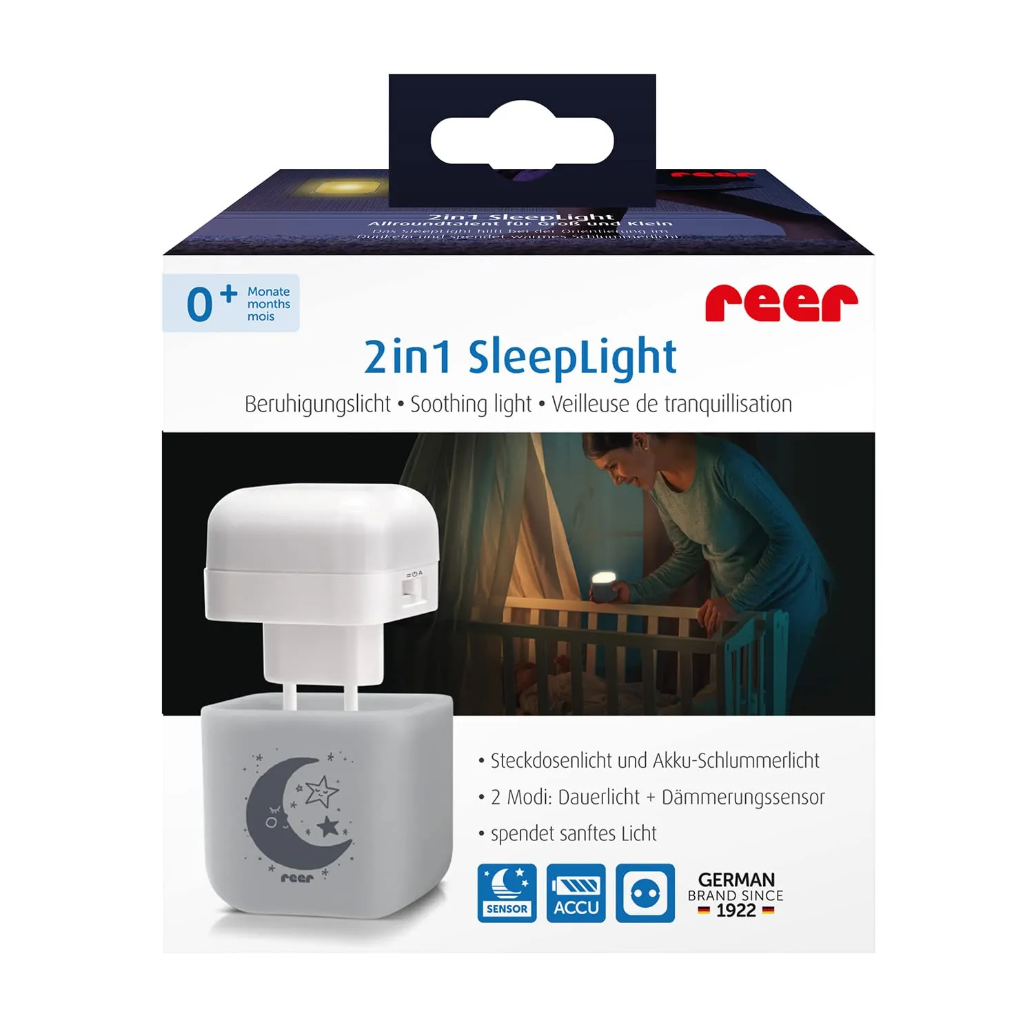 Reer SleepLight 52401 Nachtlicht hellgrau Akku