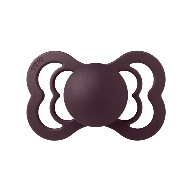 BIBS Supreme Schnuller Plum Flach Symmetrisch Silikon