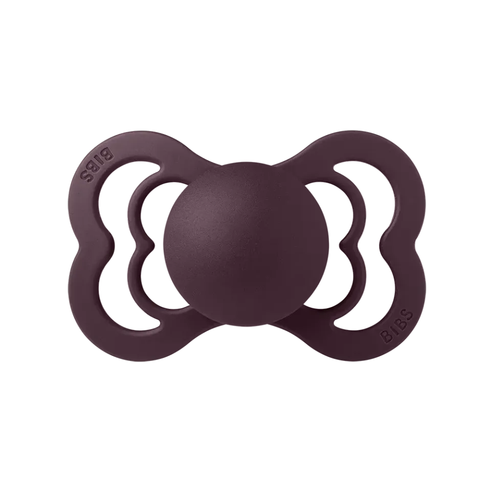 BIBS Supreme Schnuller Plum Flach Symmetrisch Silikon