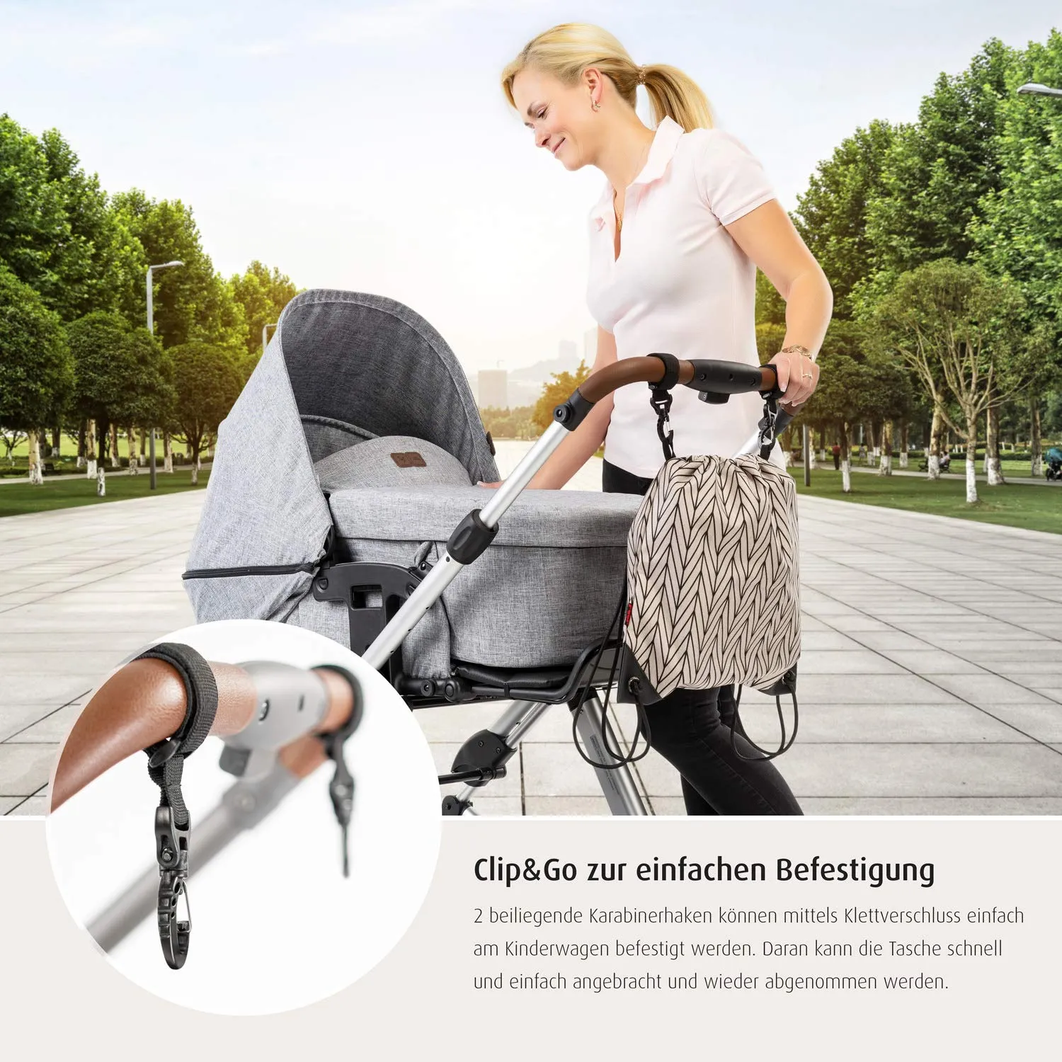 Reer Clip&Go Bag Kinderwagen-Tasche mehrfarbig wasserabweisend