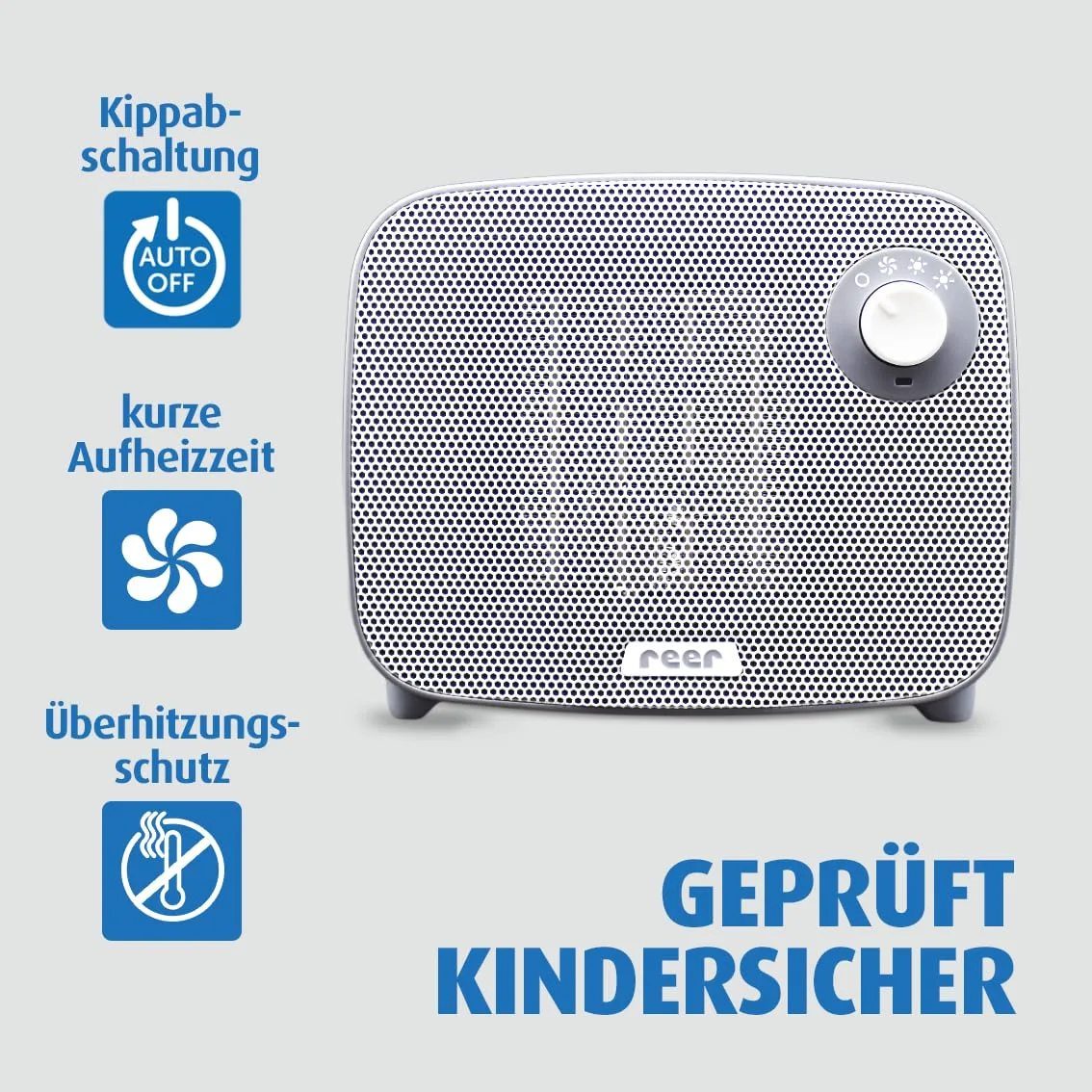 Reer FeelWell Air Heizlüfter Anthrazit 700/1500W