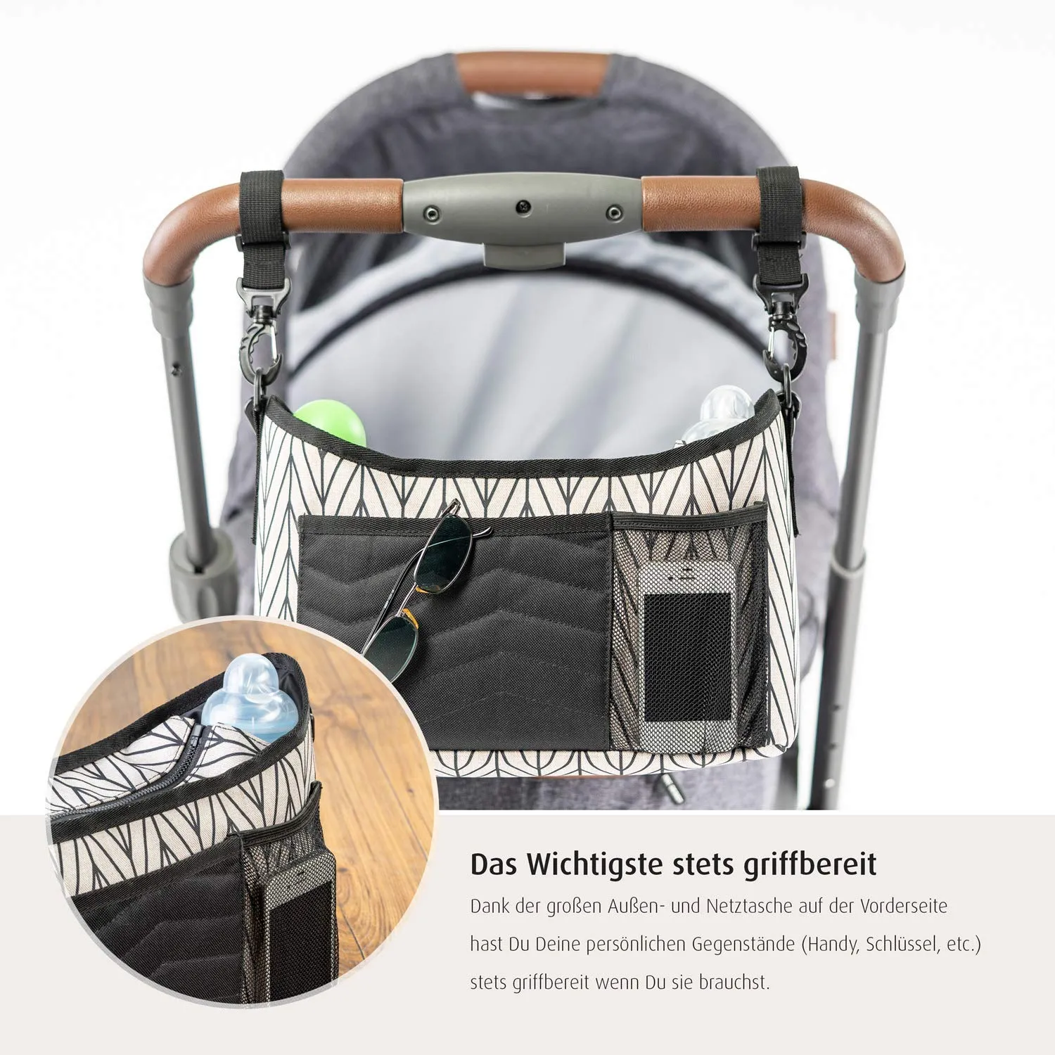 reer Clip&Go Vario Kinderwagen-Organizer mit Wickelauflage