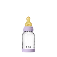 BIBS Baby Bottle Glasflasche Ivory 120 ml 2 Stück Latex