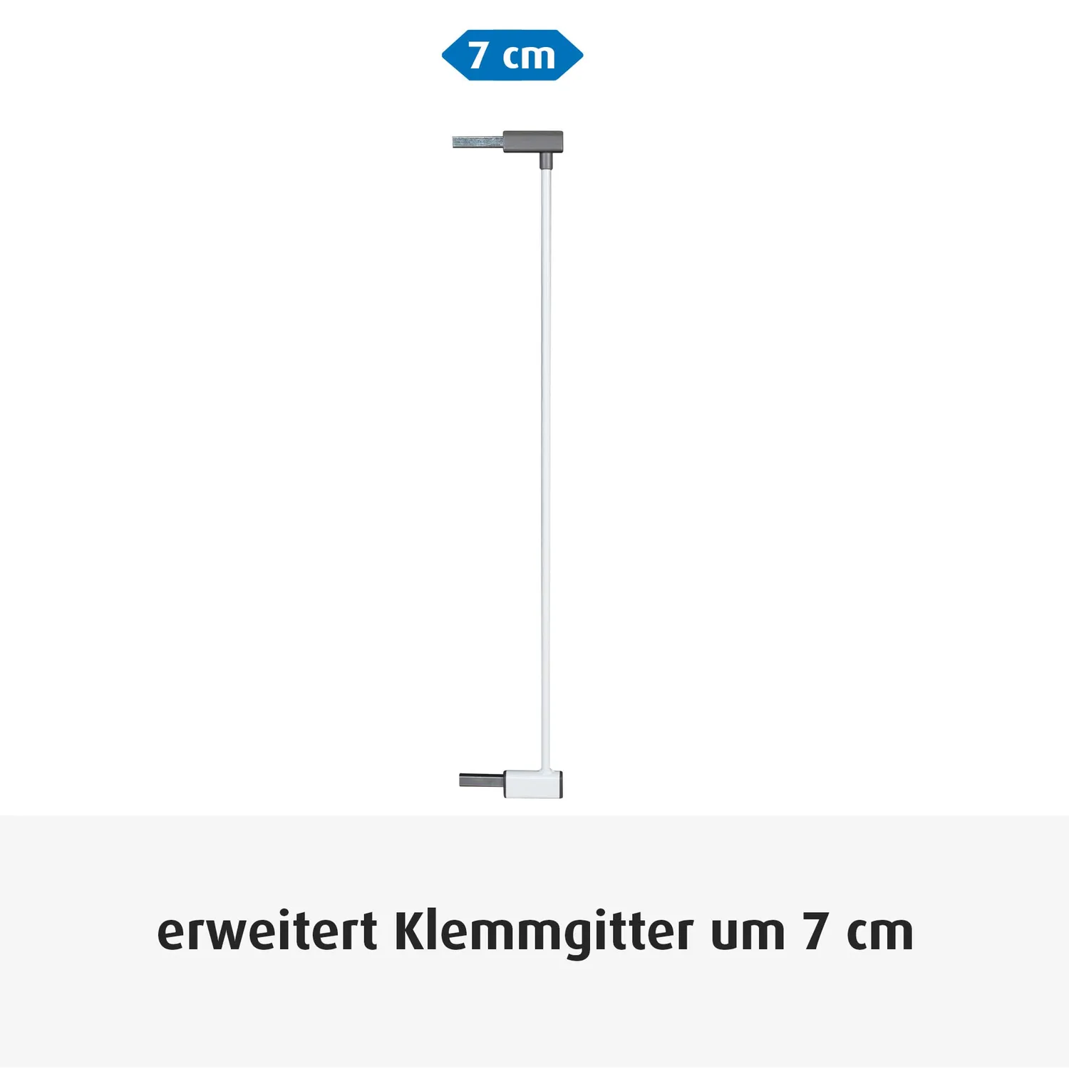 reer 46901 Verlängerung Klemmgitter Treppenschutzgitter 7 cm weiß