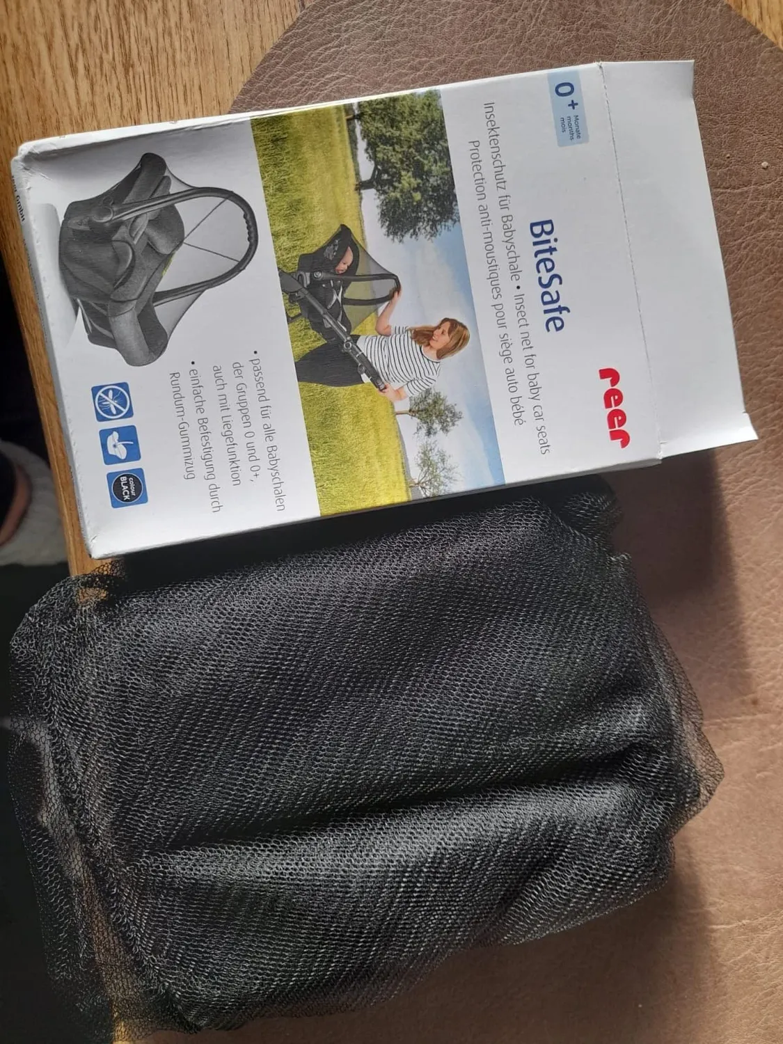 Reer 87011 Insektennetz Babyschale schwarz Extra groß